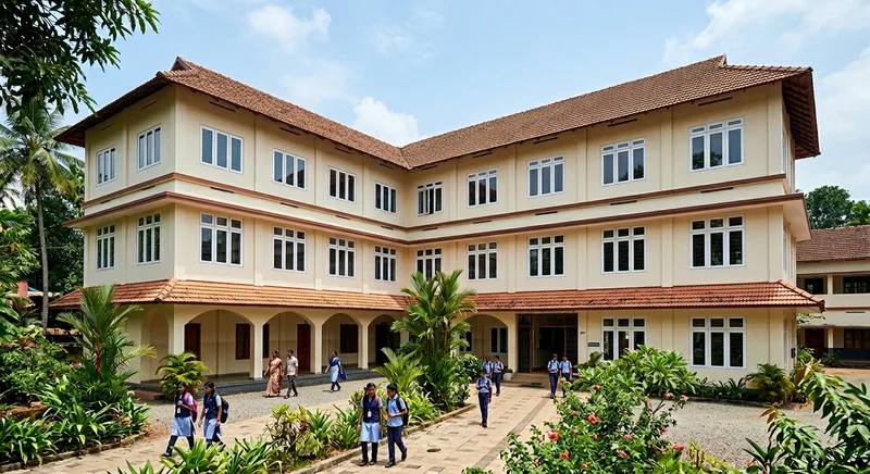 School windows replaced with white powder coated aluminium at Wadakkanchery